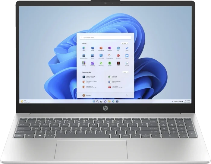 HP 15-fd1053ng Intel Core 3 100U 8GB DDR4 15,6" FHD IPS 512GB NVMe SSD Win 11 Home Natural Silver Notebook HP Intel Core 3 100U 8GB DDR4 512GB