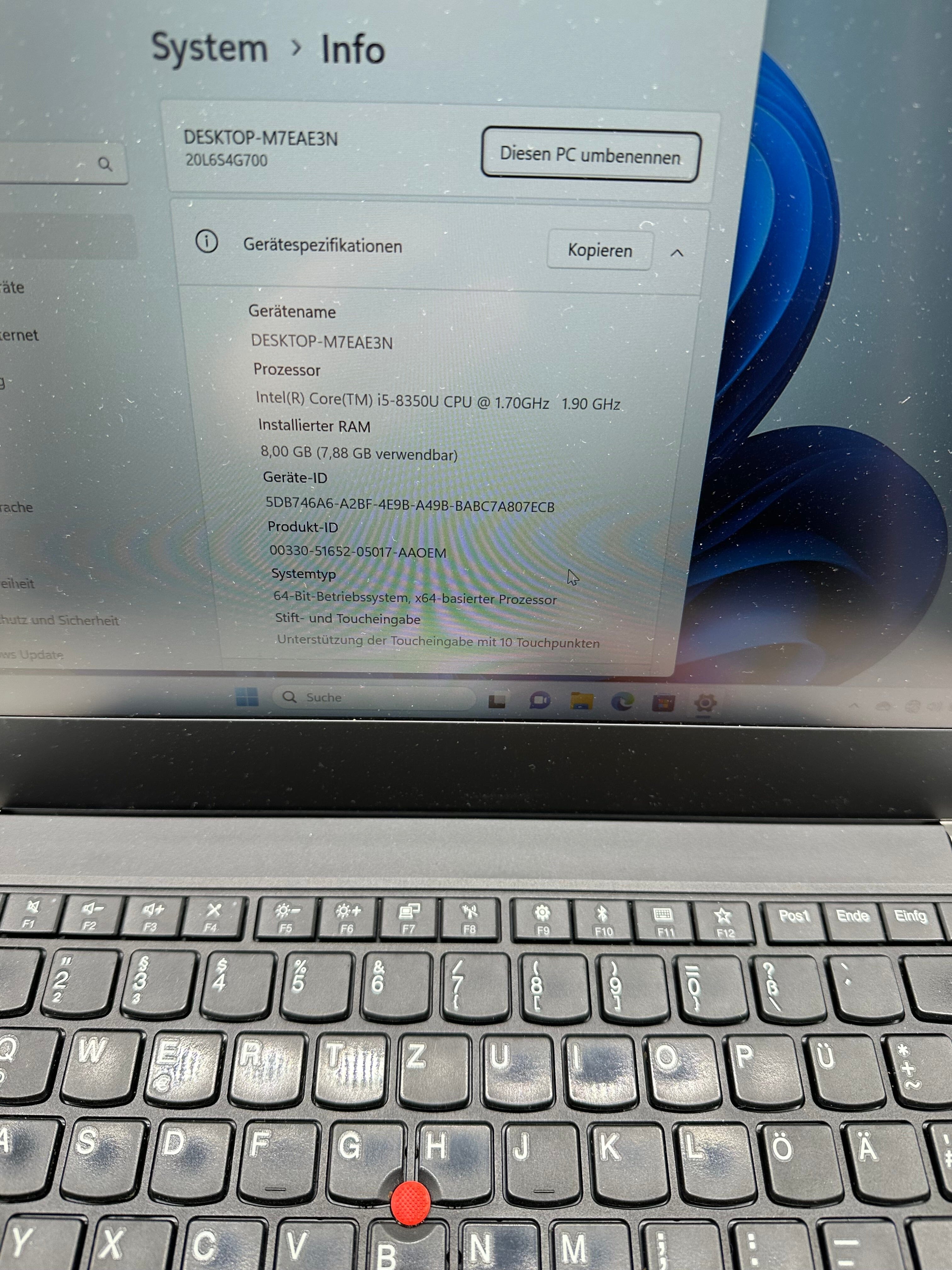 Lenovo ThinkPad T480 TouchDisplay i5-8350U 256GB NVMe WIN11 Pro Laptops Notebook-Pro 